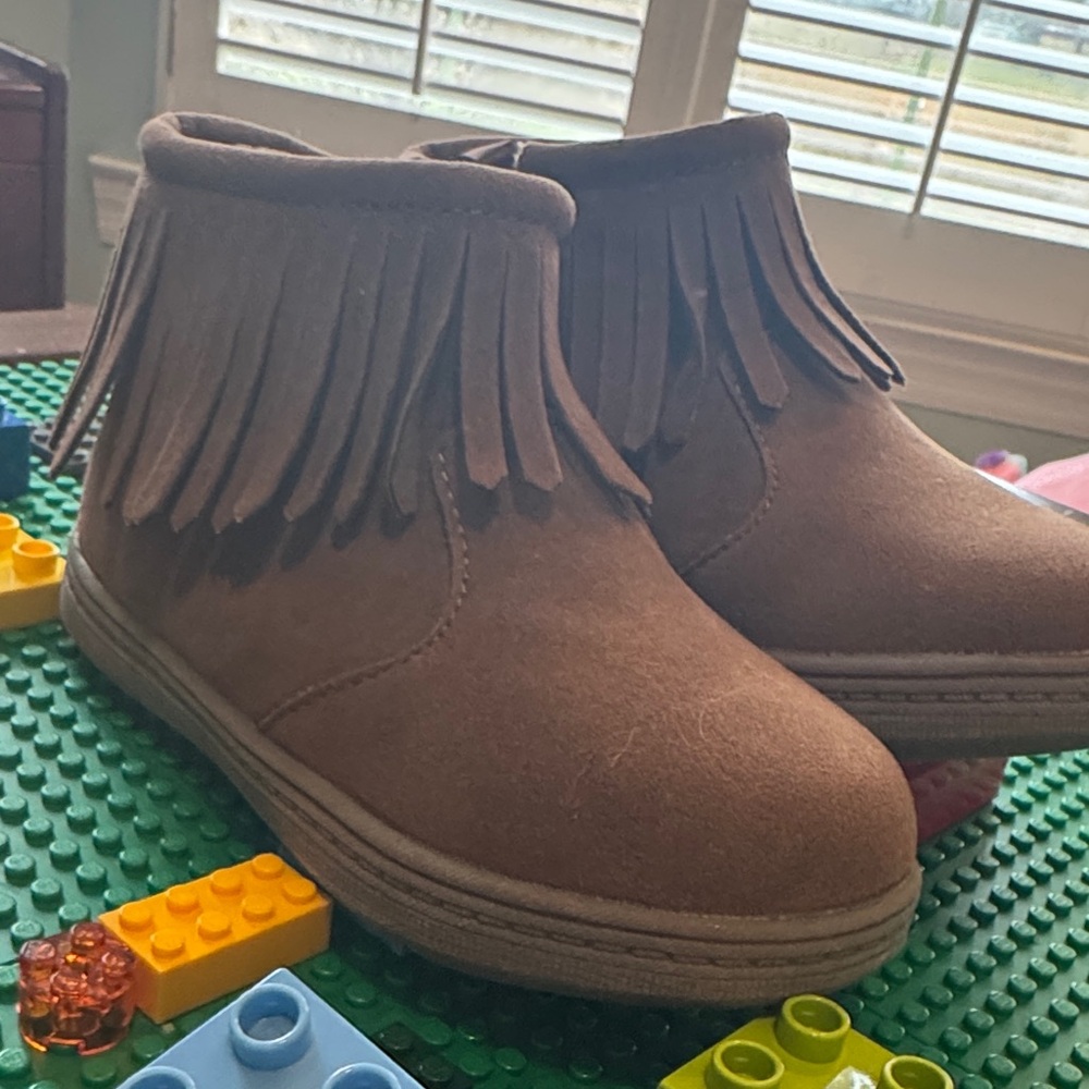 Carter's Brown Moccasin Fringe Shoes